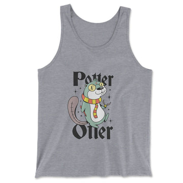 Potter Otter Men/Unisex Tank in Athletic Heather color